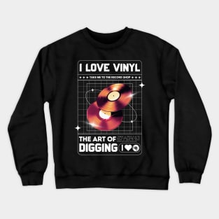 VINYL  - The Art Of Digging (White) Crewneck Sweatshirt